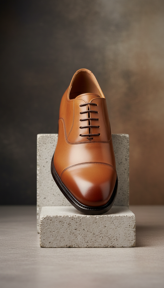 Oxford in Cognac Italian Leather